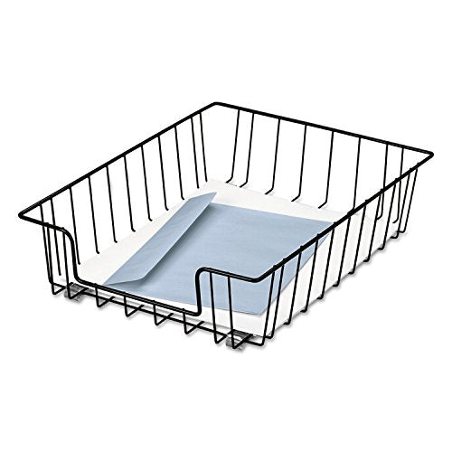 Fellowes Workstation 3" Letter Desk Tray Organizer, Wire, Black (60112) - size: 14.1" x 10" x 3"