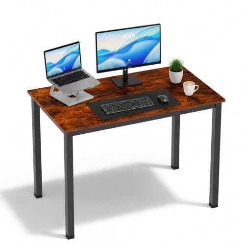 Computer Desk for Small Space,Modern Simple Laptop Desk,Computer Table Study Writing Desk for Home Office,Dining Room,Living Room (Brown, 39.37 * 23.62 * 29.52in) - color: Brown, size: 40in