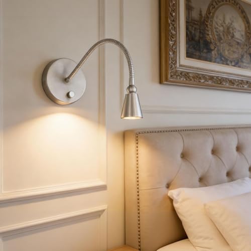 HomeFocus Bedside Wall Light,Eye-Caring LED Reading Wall Lamp,Dimmable Wall Light,Wall Sconces