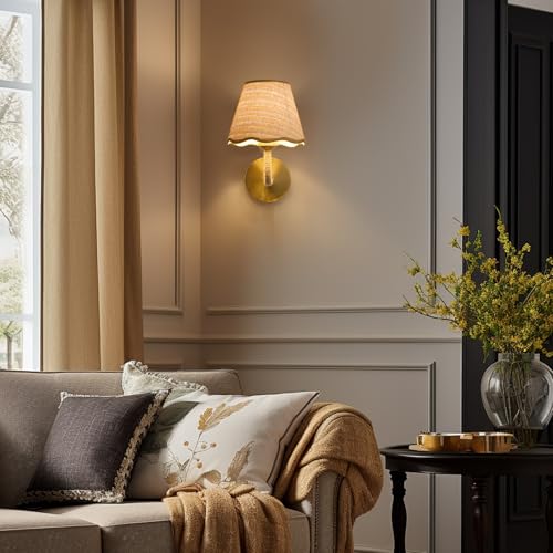 Boho Hand Woven Ratten Wall Sconce, Single Wall Sconce with Grass-Woven Lampshade for Bedroom Living Room Hallway Porch, E26 Base, (Hardwired (1 Pack)) - size: Hardwired (1 Pack)