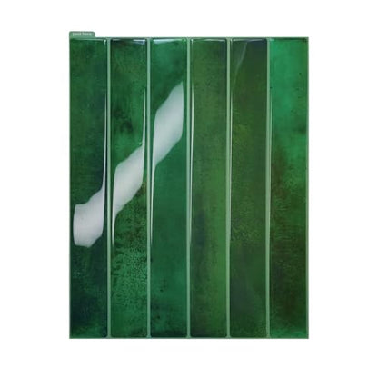 Renter Friendly Backsplash Tile Stickers for Kitchen Bathroom RV Easy Deco Just Peel Stick, Removable Emerald Green Tile Backsplash 10 Sheet 9 * 11.4 inch with Glossy and Thick Design - color: Emerald Green