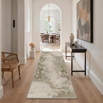 BEIMO 5X7 Modern Abstract Area Rug, Washable Non Slip Soft Living Room Rug | Artistic Rug in Dusty Beige, Soft Faux Wool Rug for Bedroom and Dining Room, Non-Shedding, Easy Care, Lightweight, Low Pile - color: Dusty Beige, size: 5' x 7' (Rectangular)