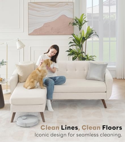 Tbfit L Shaped Couch Sofa, 80" W Mid-Century Modern Sectional Couches, 3 Seater Sofas with Wide Chaise Lounge, Button Tufted Upholstered Sectional Sofa for Living Room, Bedroom, Beige - color: Beige, size: 80" L-shape