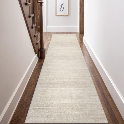 Art&Tuft 2'6"x12 Runner Rug Non Slip, Washable Rug Runners for Hallways,Beige - color: Stripe-beige, size: 2'6" X 12'