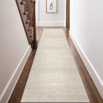 Art&Tuft 2'6"x12 Runner Rug Non Slip, Washable Rug Runners for Hallways,Beige - color: Stripe-beige, size: 2'6" X 12'