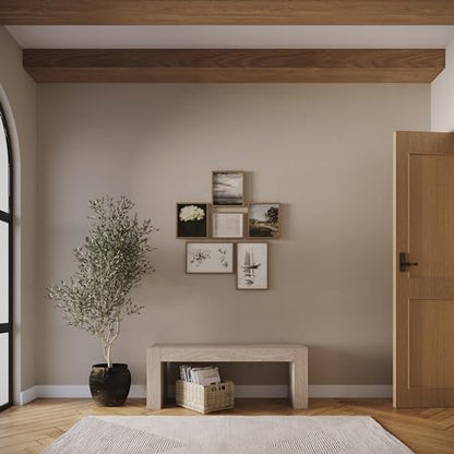 Maven Lane Zeno Bench, Grey Solid Wood | Handcrafted Solid Wood Bench, Ideal for the Living Room, Entryway, Foot of the Bed, or Extra Dining Table Seating - color: Weathered Grey