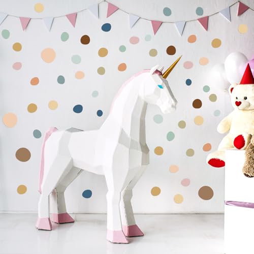 TaoBary 15 Sheet 300 Pcs Irregular Polka Dot Boho Wall Decals,Boho Color | Removable Modern Vinyl Boho Wall Stickers Terrazzo Pattern for Playroom Bedroom - color: Boho Color