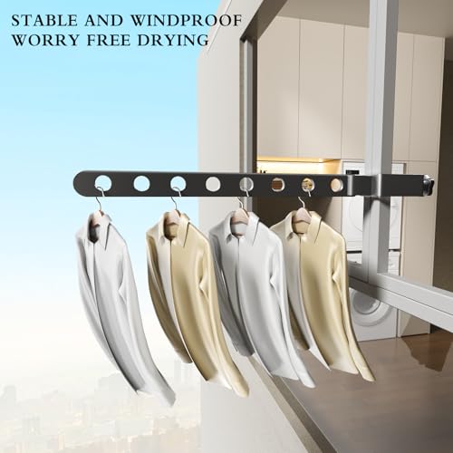 Foldable Drying Rack for Dorm, Laundry Drying Rack Collapsible with Clamp Design, Small Indoor Clothing Rack, No Drill, Space Saving, Suitable for RV, Balcony Railing, Door, Wardrobe, Bed Edges