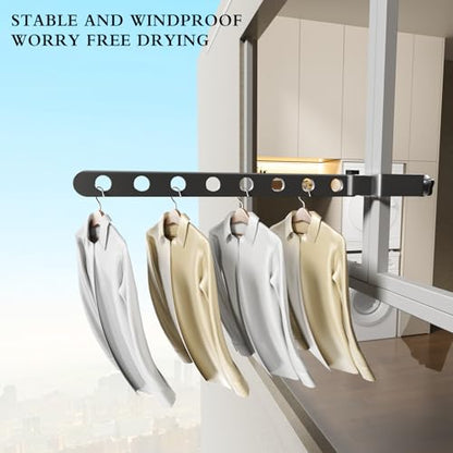 Foldable Drying Rack for Dorm, Laundry Drying Rack Collapsible with Clamp Design, Small Indoor Clothing Rack, No Drill, Space Saving, Suitable for RV, Balcony Railing, Door, Wardrobe, Bed Edges