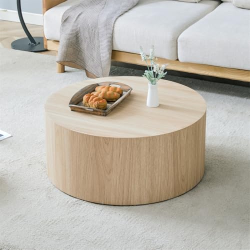 Round Coffee Table for Living Room Table, Modern Wood Coffee Table, Center Table, No Assembly Required - Ready to Use - color: 24'' Natural Wood, size: 24'' Round Coffee Table