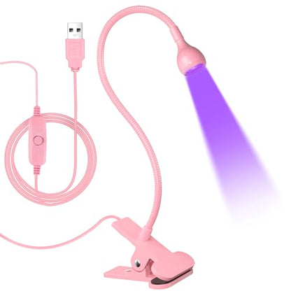 AORAEM LED Nail Lamps Flexible Gooseneck Lamp Gel Polish Curing Light Pink | Quicky Dry Nail Manicure Dryer Plug Play Portable Flash Cure Light for Gel Nails Home DIY Professionals - color: Pink