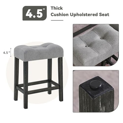 59" Dining Bar Table Set with Power Outlet, Behind Couch Sofa Table with 3 Padded Stools, 4 Piece Bar Table and Chairs Set for Living Room, Dining Room, Black - color: O1-black