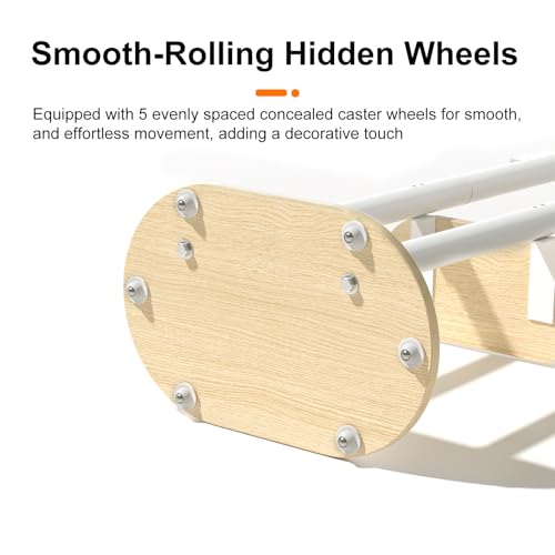 unho Rolling TV Mount Stand for Living Room Bedroom 40-75 inch TVs | movable tv stand Thickened metal rod Strong load-bearing capacity wood TV stand - size: WT 2-pole 40-75 inches