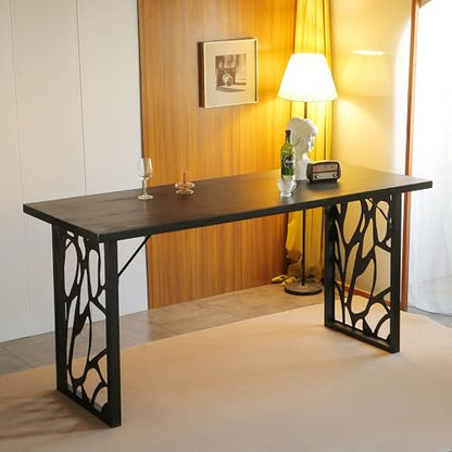 Table Legs 36 inch, Metal Counter Height Table Legs, Heavy Duty High Tall Base, Industrial Modern Furniture Legs Set of 2 with Laser Engraving Design (A)