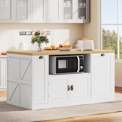 Large Kitchen Island, 63" L Island Table for Kitchen