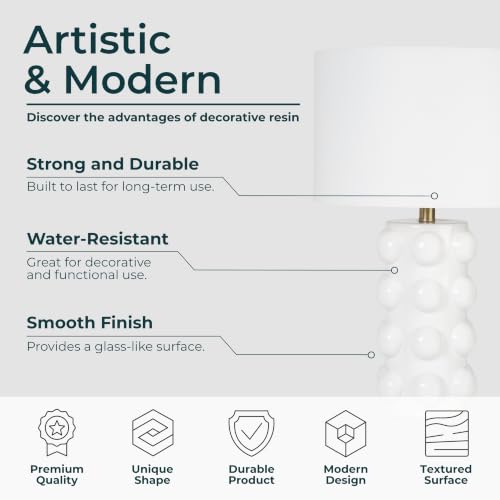 Sagebrook Home Ceramic 22" Bubble Table Lamp, White - color: White, size: 22.0" H