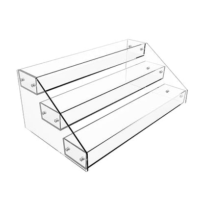 Homakover 3 Tier Acrylic Spice Rack Kitchen Organizer, Sturdy Construction, Space Saving, Great for Cabinets, Pantry, Countertops - color: 3 Tier