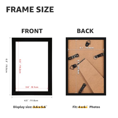 Giftgarden 4x6 Picture Frame Set of 18, Lightweight 4 by 6 Frames Bulk for Gallery Wall Photo Hanging and Tabletop Display, Black - color: Black*18, size: 4x6