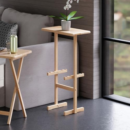 Winsome Riley Snack Table Rack in Natural Finish - color: Natural