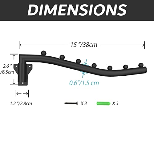 Folding Clothes Hanger Rack Swing Arm Hook Holder Clothing Hanging Garment Drying Closet Rod Storage Organizer Wall Mount Space Saving for Closet Organizer Bathroom Bedroom Laundry 2 Pack Black - style: 2 Pack