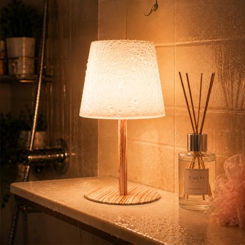 EZVALO Spa-Like Shower Lamp – IP65 Waterproof Bathroom Lamp, Rechargeable Cordless Mood Light, 3 Color Temps for Relaxing Bathroom & Bathtub Experience (1 Pack) - color: Wood Grain, size: 1 Pack