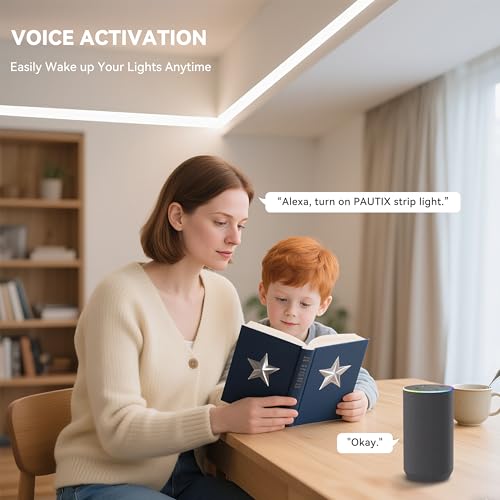 PAUTIX CCT COB LED 스트립 라이트 화이트 조정 가능한 6400LED, CRI90+ 32.8피트/10m 조도 조절 가능 2700K-6500K 24V LED 테이프 조명 키트, 알렉사/구글 어시스턴트와 함께 작동, 캐비닛 아래 침실 주방 DIY 조명용 - size: 32.8ft(Work with Alexa)