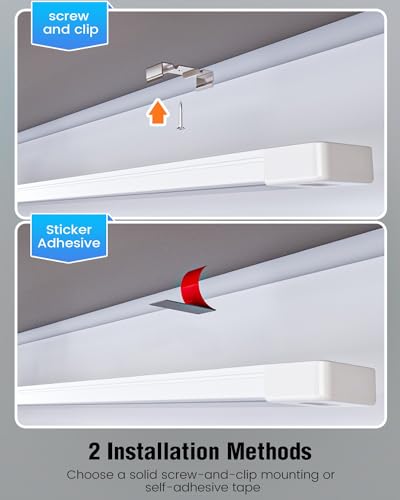 MYPLUS 24 Inch Under Cabinet Lights with Hand Wave 4000K Plug in Kitchen | Nature White,Dimmable,640 Lumen,CRI>90,110V,8.5W,Bright Counter,Shelf,Above the Sink - color: 4000K-Natural White, size: 24inch-1Pack