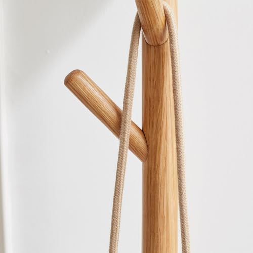 KEIKI Hall Tree with Shoe Bench and Cloth Hanger, Solid Wood Coat Rack, Narrow Mudroom Storage Organizer for Entryway, Bedroom,Natural - color: Natural