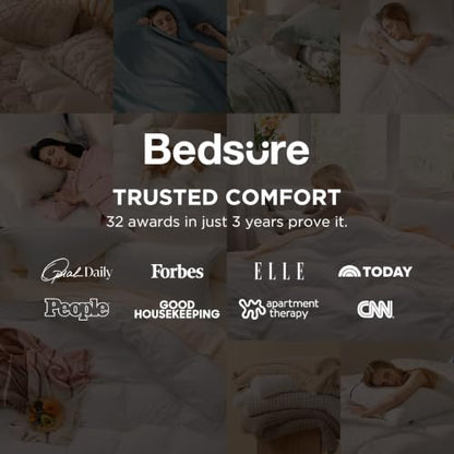 Bedsure Twin Size Duvet Cover with Fitted Sheet - 3 Pieces Prewashed Polyester Extra Soft Bedding Set, Includes 1 Duvet Cover 68''x90'' with Zipper Closure, 1 Pillow Sham, 1 Fitted Sheet, White - color: 00 - White (No Comforter), size: Twin (With Fitted S