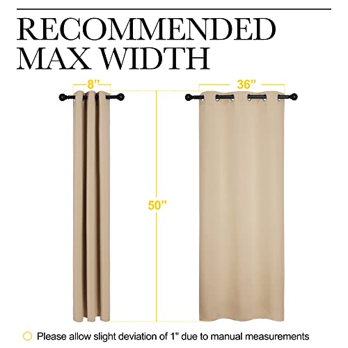 NICETOWN Room Darkening Draperies Window Curtain Panels, Thermal Insulated Grommet Room Darkening Curtains for Bedroom (Biscotti Beige, 2 Panels, W42 x L50 -inch) - color: Biscotti Beige, size: 42"W x 50"L (Pack of 2)