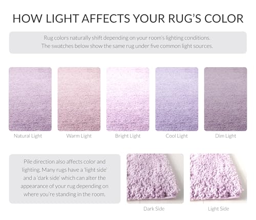 SAFAVIEH August Shag Collection Accent Rug - 2'3" x 4', Lilac, Solid Design, Non-Shedding & Easy Care, 1.2-inch Thick Ideal for High Traffic Areas in Entryway, Living Room, Bedroom (AUG900V) - color: Lilac, size: 2'3" x 4' (Rectangular)