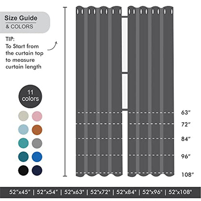 SMILE WEAVER Grey Blackout Curtains for Living Room 108 Inch Long 2 Panels,Room Darkening Curtain-Star Print Design Noise Reducing Thermal Insulated Light Blocking Bedroom Window Drapes - color: Grey Silver, size: 52"W x 108"L (Pack of 2)