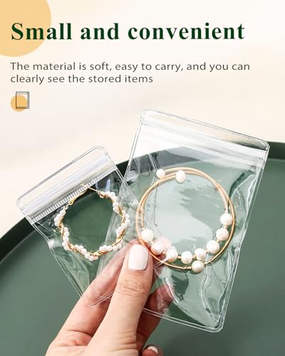200Pcs Anti Tarnish Jewelry Bags Clear Pvc Jewelry Storage Pouches with Zipper Plastic Packing for Earrings (Anti Tarnish Jewelry Bags Set) - color: 200Pcs Anti Tarnish Jewelry Bags Set