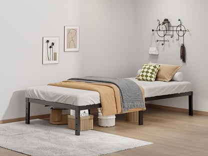 LUMUNANCE Metal Bed Frame Twin Size - 12 Inch Heavy-Duty Twin Platform Bed Frame No Box Spring Needed, Easy Assembly, Noise-Free, Sturdy Mattress Foundation, Underbed Storage Space - size: Twin, style: 12 Inch