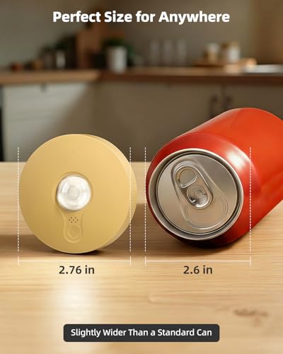 Rechargeable Puck Lights with Remote Control, 1500mAh Battery Operated Tap Lights, Dimmer & Timer Under Cabinet, Wireless LED Stick-On for Closet, Bedroom, Kitchen - Gold 12Pcs - color: Gold
