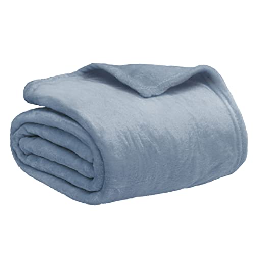 PAVILIA Fleece Blanket Throw Twin Size | Super Soft, Plush, Luxury Flannel Throw | Lightweight Microfiber Blanket for Sofa Couch Bed (Dusty Blue, 60x80 inches) - color: Dusty Blue, size: 60 x 80 Inches - Twin