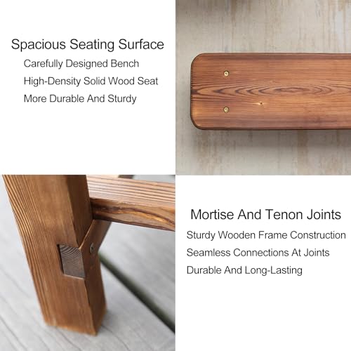 Narrow Entryway Bench Farmhouse Indoor Wooden Living Room Dining Bench For End Of Bed 23.6"/35.4"/47.2"/59"Length Noodle Skinny Hallway Benchs Sturdy And Stable For Kitchen Bedroom(47.2"x7.9"x9.8") - size: 47.2"x7.9"x9.8"