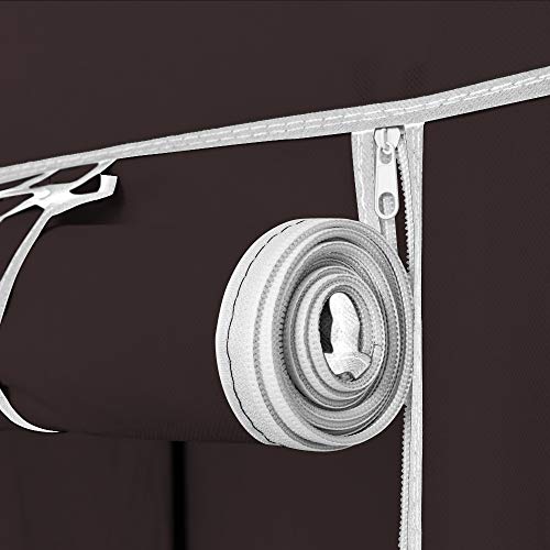 Portable Wardrobe Closet with Cover 69" Clothing Storage Closet Shelves for Hanging Clothes Non-Woven Fabric Clothes Organizer