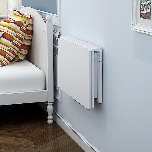 MM MELISEN Wall Mounted Folding Table, 29.5"L x 19.6"W, White, Space-Saving Design - color: White, size: 75X50CM/30X20IN