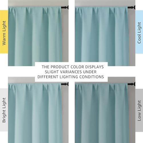 Sally Aqua Kitchen Curtains 36 Inch Length 2 Panels Set, Half Window Rod Pocket Privacy Room Darkening Blackout Curtain Tiers for Kitchen Bathroom, 2 Pcs Each W40 x L36 Inch - color: Aqua, size: 40"W x 36"L (Pack of 2)