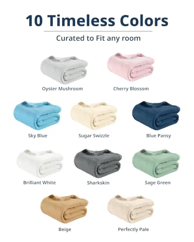 LANE LINEN 100% Cotton Blanket Twin Size - 300 GSM Waffle Blankets - Breathable, Lightweight & Durable - Premium Soft Blanket - Ideal for All Season Bedding & Sofa Throw - 66"x90" - Cherry Blossom - color: 02: Cherry Blossom, size: Twin