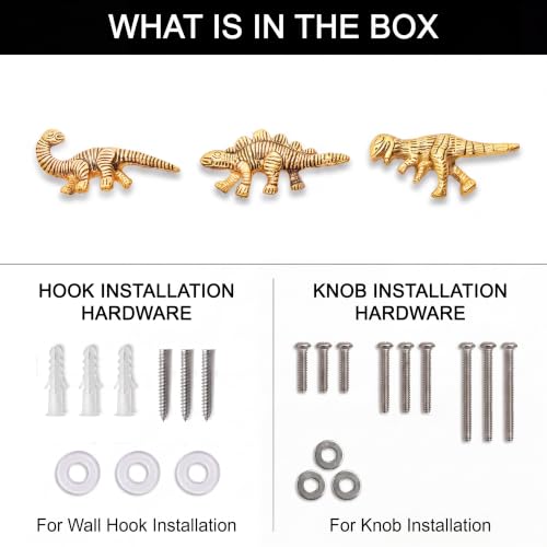 Indian Shelf Set of 3 Dinosaur Wall Hooks for Kids Room, Coats and Bags - style: Diplodocus Stegosaurus Tyrannosaurus