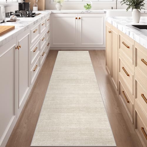 Art&Tuft 2'6"x8 Runner Rug Non Slip, Washable Rug Runners for Hallways,Beige - color: Stripe-beige, size: 2'6" X 8'