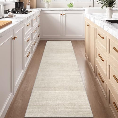 Art&Tuft 2'6"x8 Runner Rug Non Slip, Washable Rug Runners for Hallways,Beige - color: Stripe-beige, size: 2'6" X 8'
