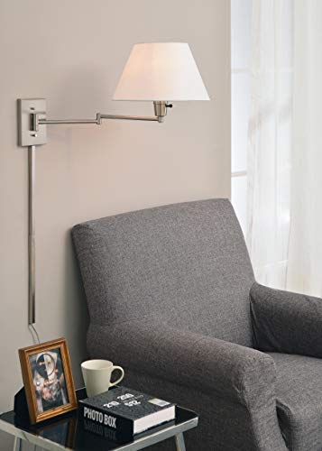 Kenroy Home 30110BS Simplicity Wall Swing Arms, Medium, Brushed Steel
