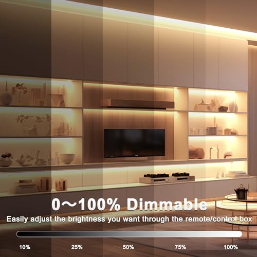 COB LED Strip Lights 10FT Warm White，5V USB LED Rope Lights | with App Control 3000K Dimmable LED TV Backlights,8mm Width Flexible LED Tape Lights for Bedroom，Cabinet,Kitchen - color: Warm White, size: 10ft