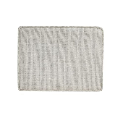 HomePop 24" Medium Storage Ottoman - Cream Chevron Woven - color: Cream Chevron Woven