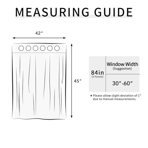 Easy-Going Blackout Curtains for Bedroom, Solid Thermal Insulated Grommet and Noise Reduction Window Drapes, Room Darkening Curtains for Living Room, 2 Panels (42x45 in, Grey) | Washable Grommet Top Window Drapes for Bedroom and Living Room, Noise Reducti