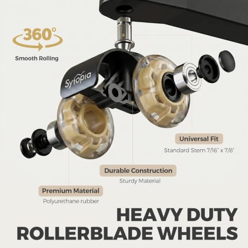 Office Chair Wheels 2" Desk Chair Caster Wheels Smooth Roller Style Quiet for Carpet and Hardwood Floors Universal Fit 11x22 mm Set of 5 Yellow - color: Yellow-2 Inch