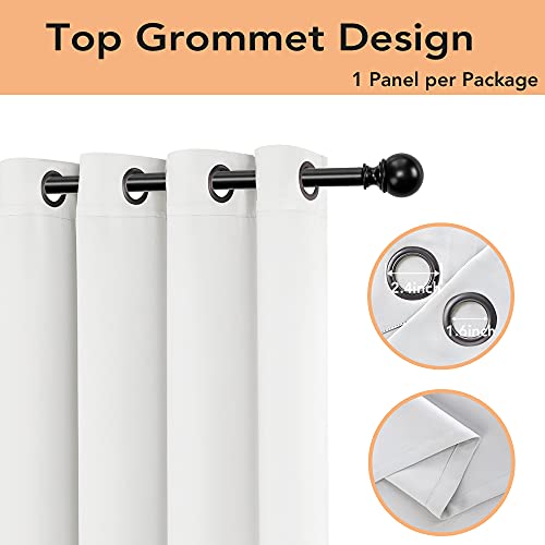 BONZER Room Divider Curtain Screen Partitions | Light Reducing Wide Blackout Curtains for Shared Room, 84L x 70W Inch (7L x 5.8W ft), 1 Panel, Greyish White - color: Greyish White, size: 70"W x 84"L (Pack of 1)